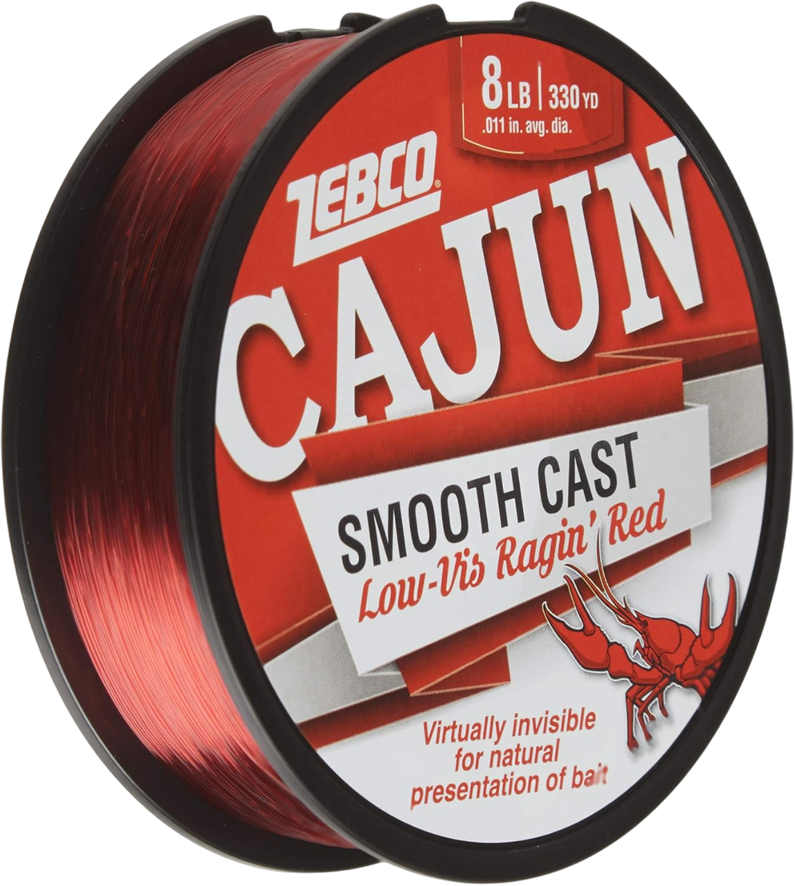 Cajun Smooth Cast Fishing Line, Low Vis Ragin' Red, Filler Spool